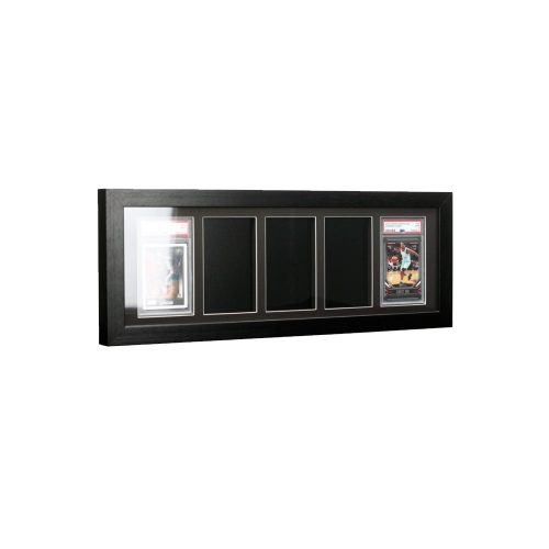 Ξύλινο κάδρο Evoretro για 5 Graded Cards - Συμβατό με TCG Trading Cards, Sports Cards, και Game Cards - Black