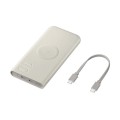 PowerBank Samsung U2510 10000mAh με καλώδιο 25W με 2 Θύρες  USB-C  - Baige