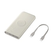 PowerBank Samsung U2510 10000mAh με καλώδιο 25W με 2 Θύρες  USB-C  - Baige