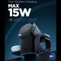 Spigen Essential EF223MS QI2 3IN1 Rotary Magnetic Magsafe Wireless Charger - Black