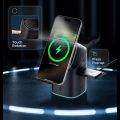 Spigen Essential EF223MS QI2 3IN1 Rotary Magnetic Magsafe Wireless Charger - Black