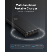 PowerBank Veger T100 - 20000mAh Ultra Compact Design PD100W Max Output 1x USB-A, 2X USB-C  - Black