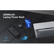 PowerBank Veger T100 - 20000mAh Ultra Compact Design PD100W Max Output 1x USB-A, 2X USB-C  - Black