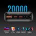 PowerBank Veger T100 - 20000mAh Ultra Compact Design PD100W Max Output 1x USB-A, 2X USB-C  - Black
