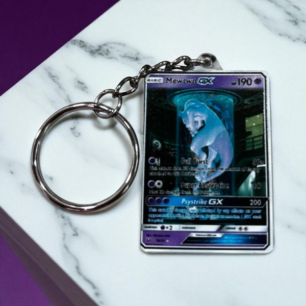 Μπρελόκ Pokemon Card Style Acrylic Collection Keychain - Mewtwo GX