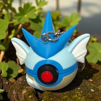 Pokemon 3D Printed Keychain Pokéball - Gyarados