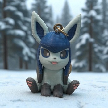 Pokémon 3D Printed Keychain - Glaceon