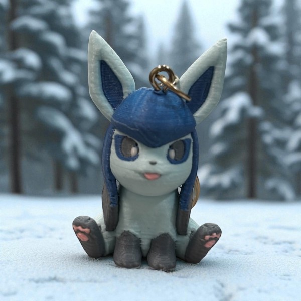 Pokémon 3D Printed Keychain - Glaceon