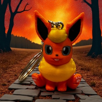 Pokémon 3D Printed Keychain - Flareon