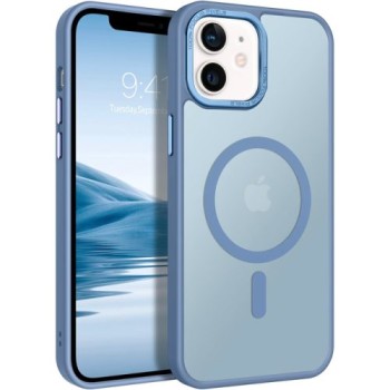 Θήκη Σιλικόνης Orso Focus με Magsafe για iPhone 12/12 Pro - Frosted Ultramarine