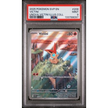 Victini #208 – SV Black Star Promo (2025) – Unova Victini Illustration Collection – PSA 9 MINT – English