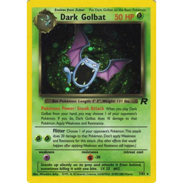 Dark Golbat (Team Rocket 7/82) (Holo Rare ) English - Good