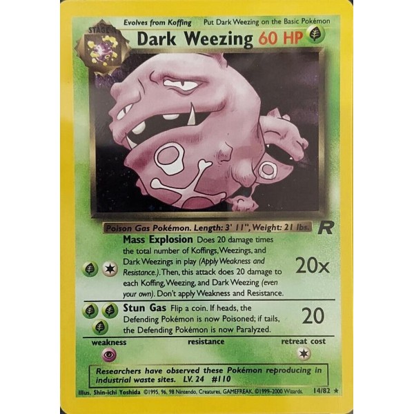 Dark Weezing (Team Rocket 14/82) (Holo Rare ) English - Good