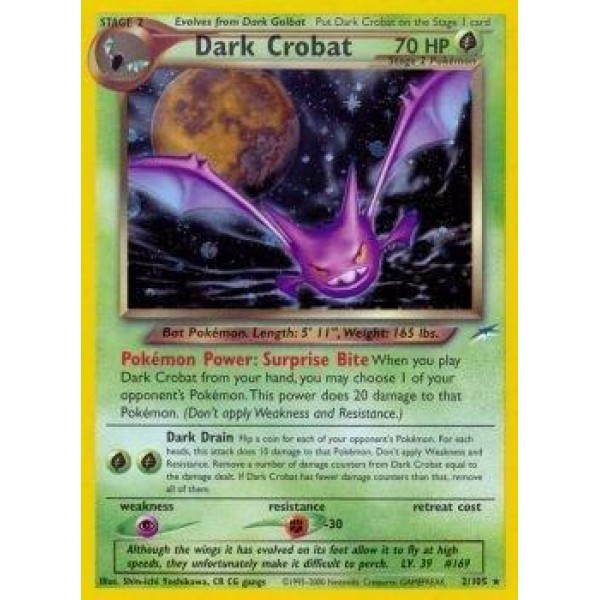 Dark Crobat (Neo Destiny 2/105) (Holo Rare ) English - Near Mint