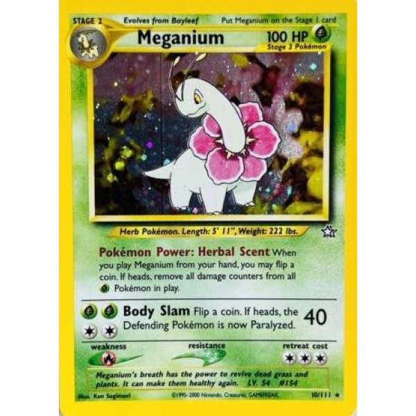 Meganium (Neo Genesis 10/111) (Holo Rare ) English - Poor