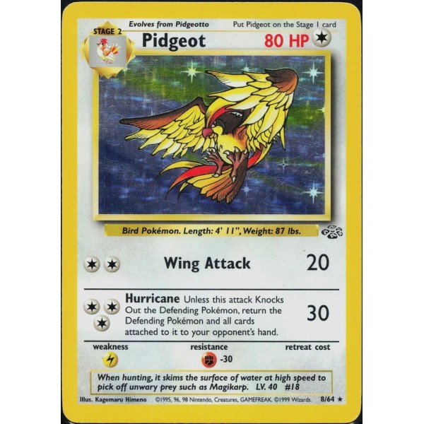 Pidgeot (Jungle 8/64) (Holo Rare ) English - Near Mint