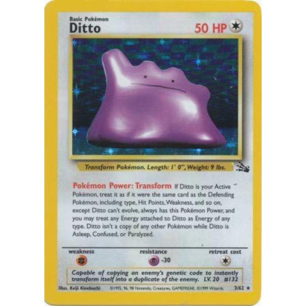 Ditto (Fossil 3/62) (Holo Rare ) English - Good