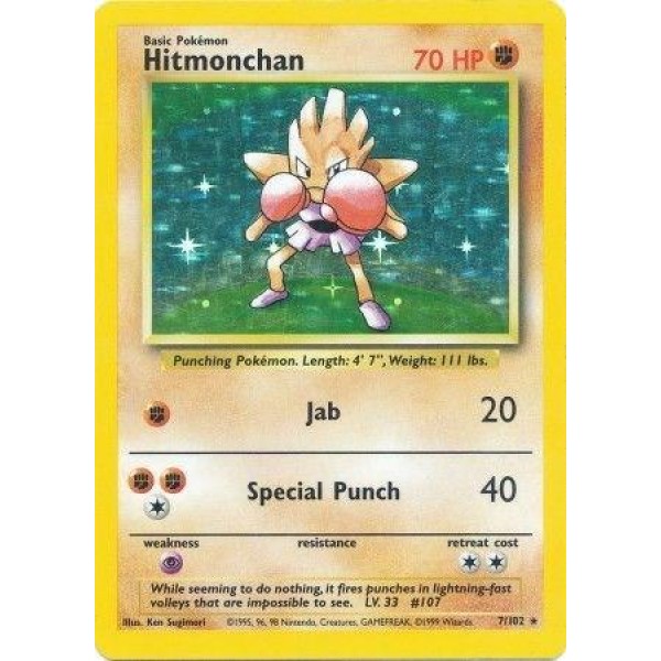 Hitmonchan (Base Set 7/102) (Holo Rare ) English - Poor