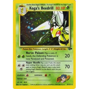 Koga”s Beedrill (Gym Challenge 9/132) (Holo Rare ) English - Excellent
