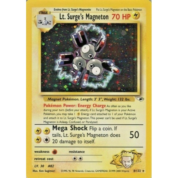 Lt. Surge”s Magneton (Gym Heroes 8/132) (Holo Rare ) English - Near Mint