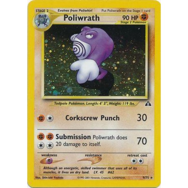 Poliwrath (Neo Discovery 9/75) (Holo Rare ) English - Played