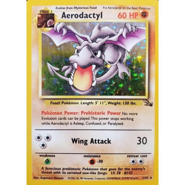 Aerodactyl (Fossil 1/62) (Holo Rare ) English - Good