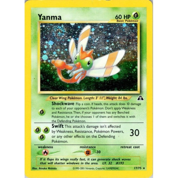 Yanma (Neo Discovery 17/75) (Holo Rare ) English - Near Mint