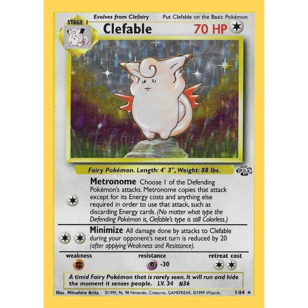 Clefable (Jungle 1/64) (Holo Rare ) English - Good