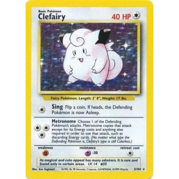 Clefairy (Base Set 5/102) (Holo Rare ) English - Good