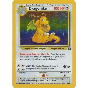 Dragonite (Fossil 4/62) (Holo Rare ) English - Good