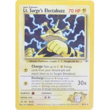 Lt. Surge”s Electabuzz (Gym Heroes 6/132) (Holo Rare ) English - Good