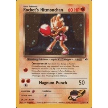 Rocket”s Hitmonchan (Gym Heroes 11/132) (Holo Rare ) English - Poor