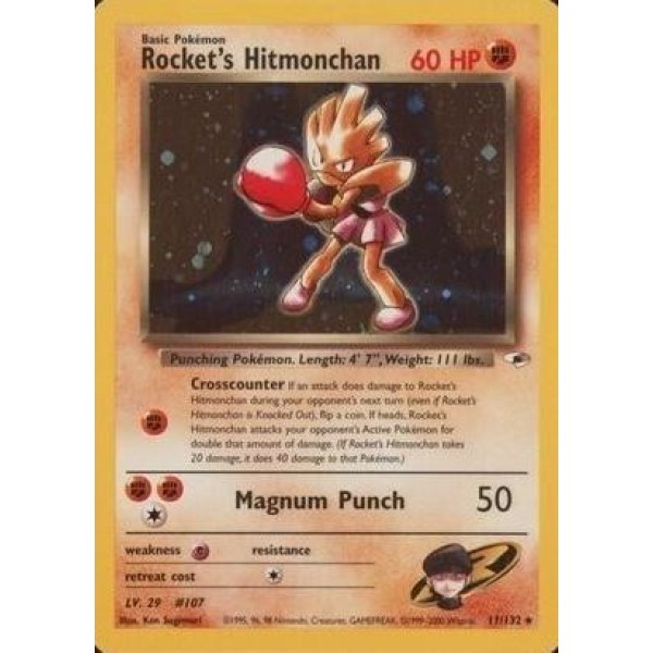 Rocket”s Hitmonchan (Gym Heroes 11/132) (Holo Rare ) English - Near Mint