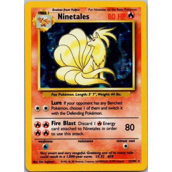 Ninetales (Base Set 12/102) (Holo Rare ) English - Near Mint