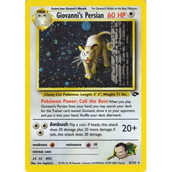 Giovanni”s Persian (Gym Challenge 8/132) (Holo Rare ) English - Good