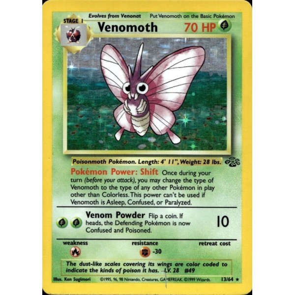 Venomoth (Jungle 13/64) (Holo Rare ) English - Good