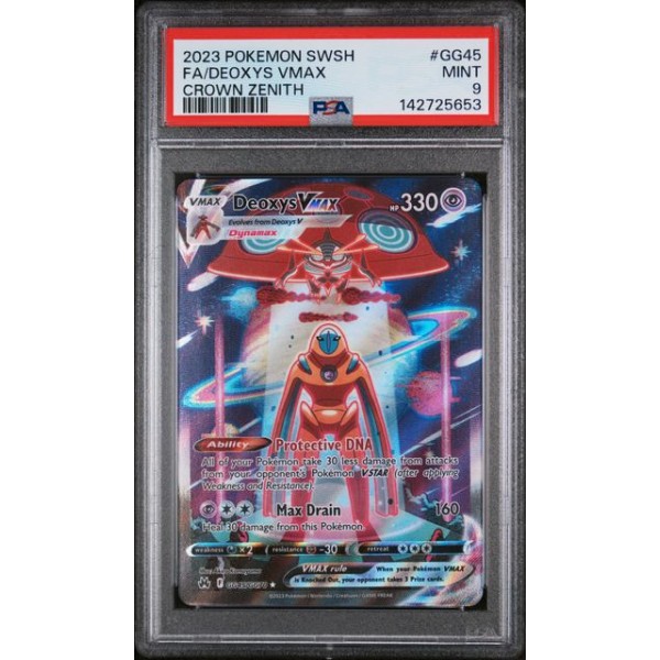 Deoxys VMax - Pokemon Crown Zenith - English 2023 - CRZ GG45/GG70 - PSA MINT 9 - Pokemon Graded Card