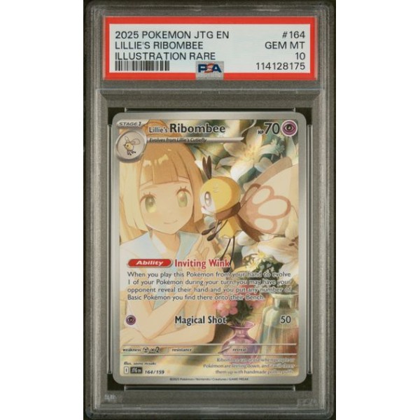 Lillie”s Ribombee - Journey Together - English 2025 - #164 - PSA GEM MT 10 - Pokemon Graded Card