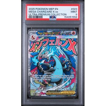 Mega Charizard X ex #023 - MEP Black Star Promos - English 2025 -PSA MINT 9 - Pokemon Graded Card