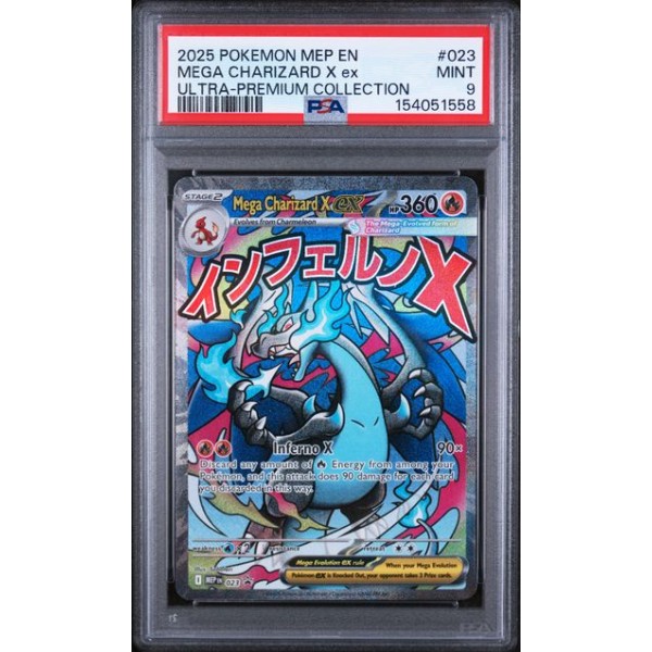 Mega Charizard X ex #023 - MEP Black Star Promos - English 2025 -PSA MINT 9 - Pokemon Graded Card