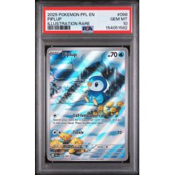 Piplup #98 - Phantasmal Flames 2025 - Illustration Rare - PSA 10 GEM MINT - English