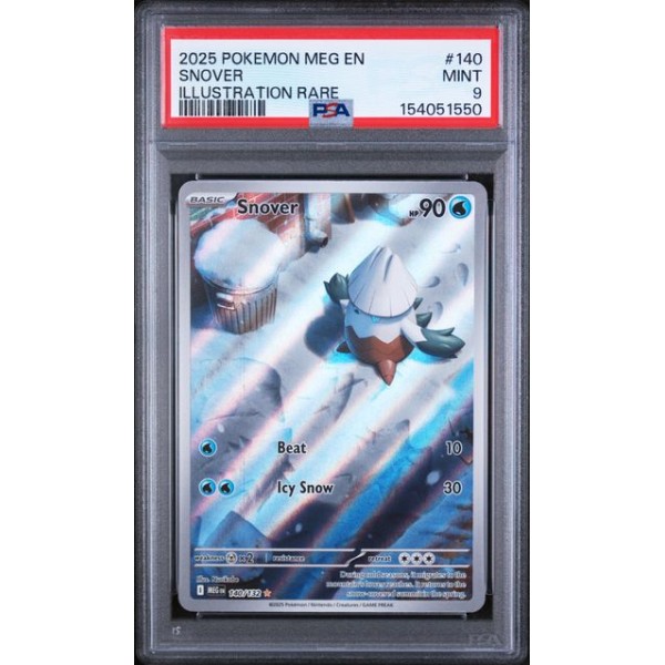 Snover - Mega Evolution - English 2025 - #140/132 - PSA MINT 9 - Pokemon Graded Card