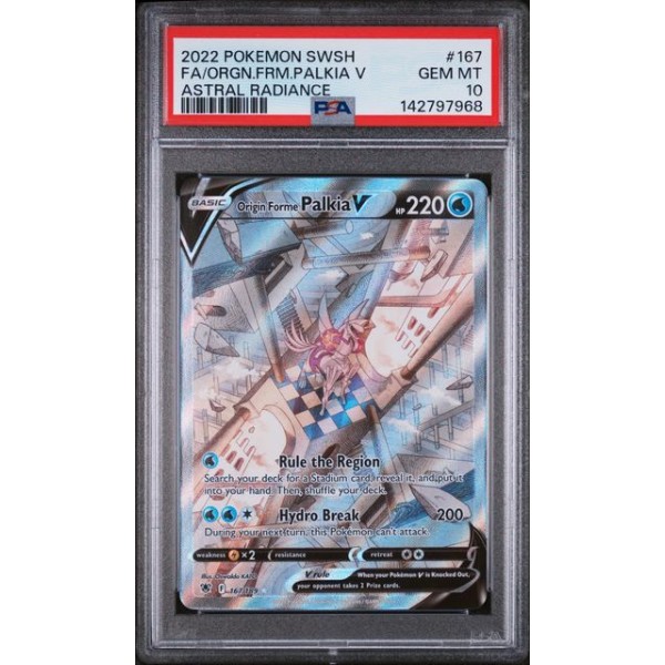 Origin Forme Palkia V - Astral Radiance - English 2022 - #167/189 -  PSA GEM MINT 10 - Pokemon Graded Card
