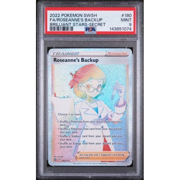 Roseanne”s Backup - Brilliant Stars - English 2022 - #180 - PSA MINT 9 - Pokemon Graded Card