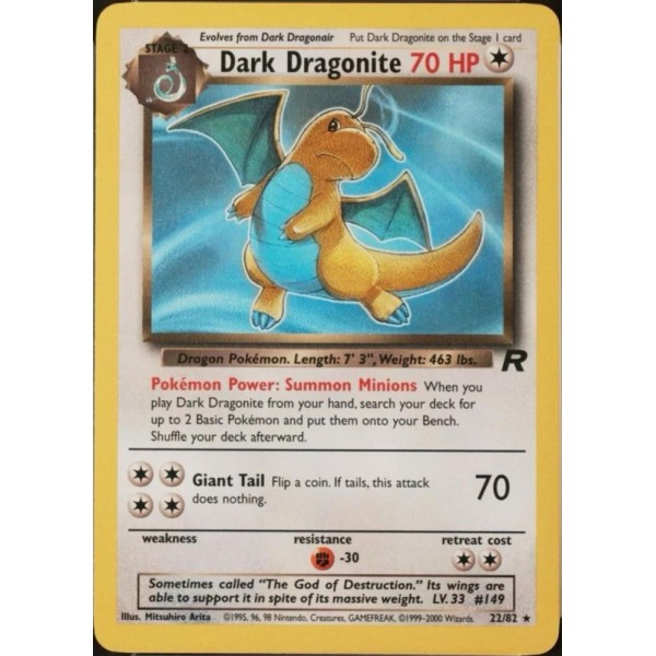 Dark Dragonite (Team Rocket 22/82) (Rare) English - Near Mint