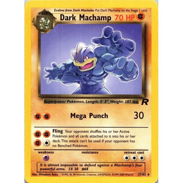 Dark Machamp (Team Rocket 27/82) (Rare) English - Good
