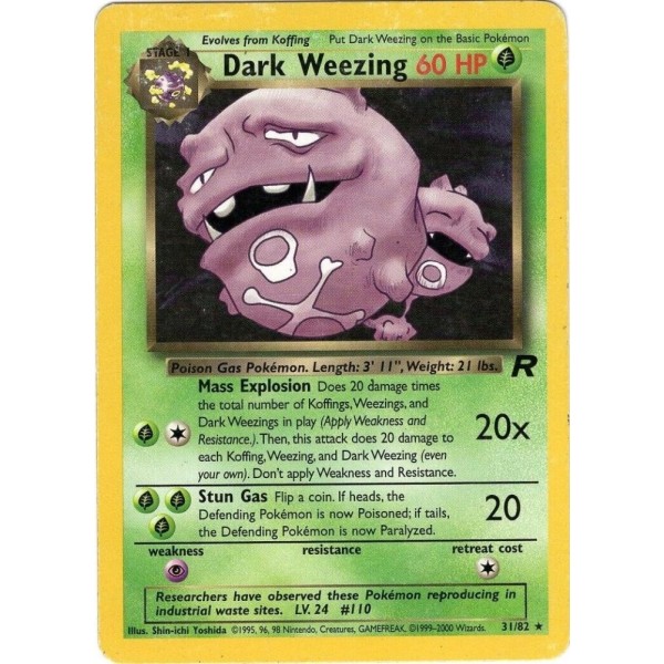 Dark Weezing (Team Rocket 31/82) (Rare) English - Near Mint