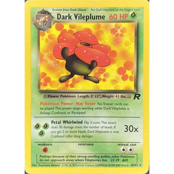 Dark Vileplume (Team Rocket 30/82) (Rare) English - Near Mint