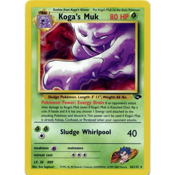 Koga”s Muk (Gym Challenge 26/132) (Rare) English - Played