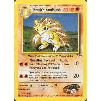 Brock”s Sandslash (Gym Heroes 23/132) (Rare) English - Poor